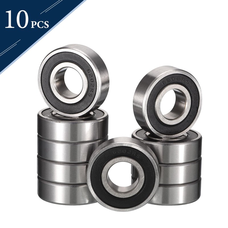 HiPicco 6202-16-2RS Deep Groove Bearings, ID 16mm x OD 35mm