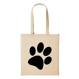 huuraa Hellweg Druckerei Jute Bag Dog Paw Dog Gift Idea for Men and Women Cotton Bag for Friends and Family, beige