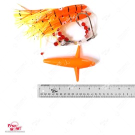 Fish Wow! Fishing Daisy Bird Chain Squid Lure Rig Teaser Trolling - Set of 5