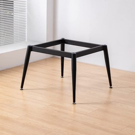 sumatos Modern Table Base,Industrial Metal Table Legs with Suction Cups,Desk Base for Marble,Glass,Wood Top, Set of 4 Black Furniture Legs for Home,Kitchen,DIY Bench Legs Coffee Table (Medium)