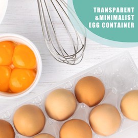 40 Eggs Transparent Plastic Organiser，Plastic Egg Cartons ，Egg Tray for Fridge，Kitchen Tray Home， Each Space for 12 Eggs