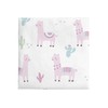 NoJo Super Soft Pink Llama Nursery Mini Crib Fitted Sheet,