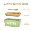Domini Large Butter Dish,Ceramic Butter Dish with lid and knife,