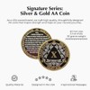 MYRECOVERYSTORE Silver & Gold 1-60 Years Alcoholics Anonymous Medallion AA