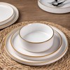 GBHOME Ceramic Dinnerware Sets With Double Bowl for 4, 16