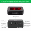 KWANWA Alarm Clock, LED Digital Clock, Small Wall Clock, Battery
