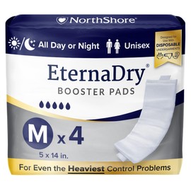 NorthShore EternaDry Booster Pads for Men and Women, Medium, Starter Pack/4