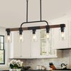 Farmhouse Dining Room Light Fixture ，Rustic Ceiling Pendant Light Fixtures，5-Light