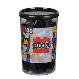 Simba 104118916 Blox 100 Black Building Blocks for Children from 3 Years Old 8 Blocks Including Tin High Quality Fully Compatible with Many Other Manufacturers
