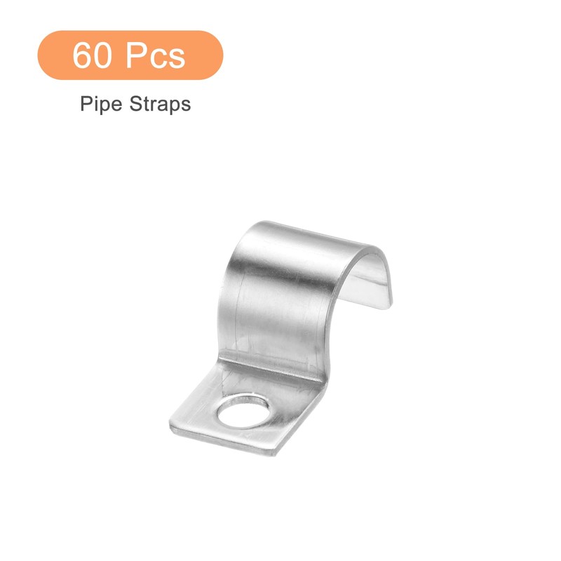 sourcing map 60 Pcs Pipe Strap Fit for 5/16in(8mm) 304
