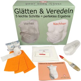 Set for smoothing and finishing, plaster cast baby belly finishing, surface finishing and smoothing for plaster casts