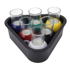 Zerodis 6pcs Billiards Pool Balls Shot Glasses - Fun and Stylish Drinking Glasses for Bar Gatherings and Parties