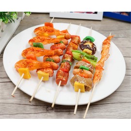 Zzooi 5pcs Artificial Lifelike Kabob Skewers Fake Kebab Skewers Props for Home Grill House Decoration