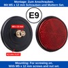 4 Pack Round Reflectors Screw On Red with Black Trim