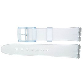 New 17mm (20mm) Sized Replacement Strap, Compatible for Swatch® Watch - Clear
