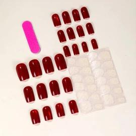 Nail Tips, 24 Pieces, Nail Tips, Short, Spring and Summer, Popular Japanese Style, Cute, Simple, Stylish, Coming of Age Ceremonies, Weddings, Parties, Can Be Used Nail Seal, Bride Nails, Glossy False
