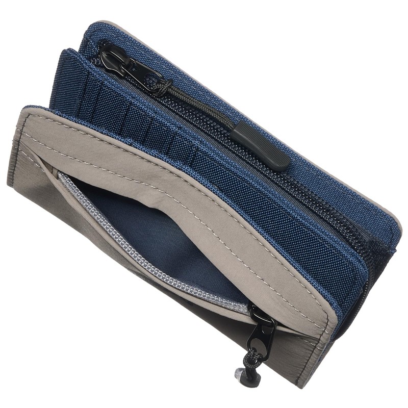 Umbro Men's and Women's Bifold Wallet with Round Zipper, Nylon,