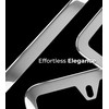 Deselen Gloss Silver License Plate Frame, Metal Thin Stainless Steel
