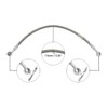 sourcingmap Universal 35cm Stainless Steel Motorcycle Hydraulic Oil Hose Pipe