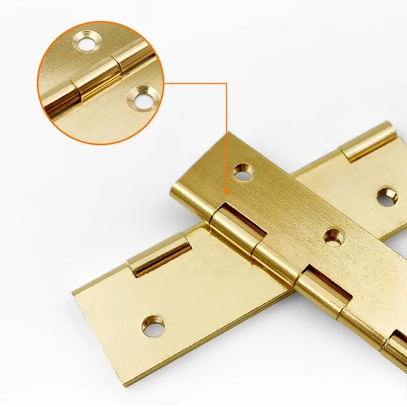 4 Pcs,Solid Brass Butt Hinge,Small Brass Hinges Door Hinges,Folding Butt