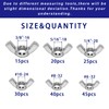 175 PCS Wing Nuts Fasteners Butterfly Wing Nuts SAE Steel