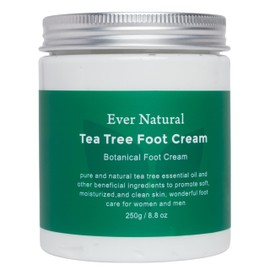 Ever Natural Evernatural Foot Cream, Tea Tree Cream, 8.8 oz (250 g), Foot, Heel, Elbow, Knee, Smooth, Refreshing Scent, Exfoliating Care, Natural Ingredients