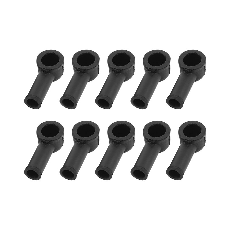 uxcell Terminal Insulating Covers 12mm x 8mm 10 Pcs Black