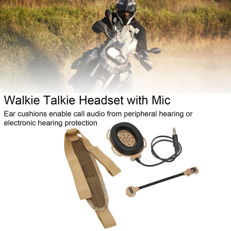 Walkie Talkie Single Side Headset with Mic 150Hz‑500Hz 7.1mm Plug