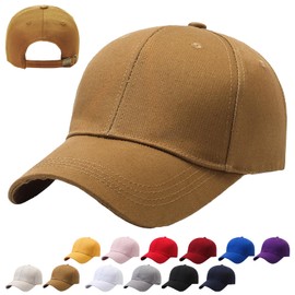CWENDANER Fire Baseball Cap for Men and Women, Adjustable, Unisex Cap, Adjustable, Pure Colour, Baseboard Baseball Cap, brown, 56 - 60