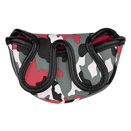Putter Cover Golf Head Cover for Mallet Small Mallet Odyssey 2 Ball Tailor Made Spider Putter Fits Center Shaft Camo Blue Red Green (Small Camo Red)