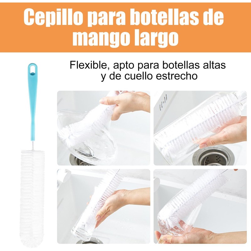 11 Piezas Cepillo para Lavar Popotes, Cepillo para Botellas con