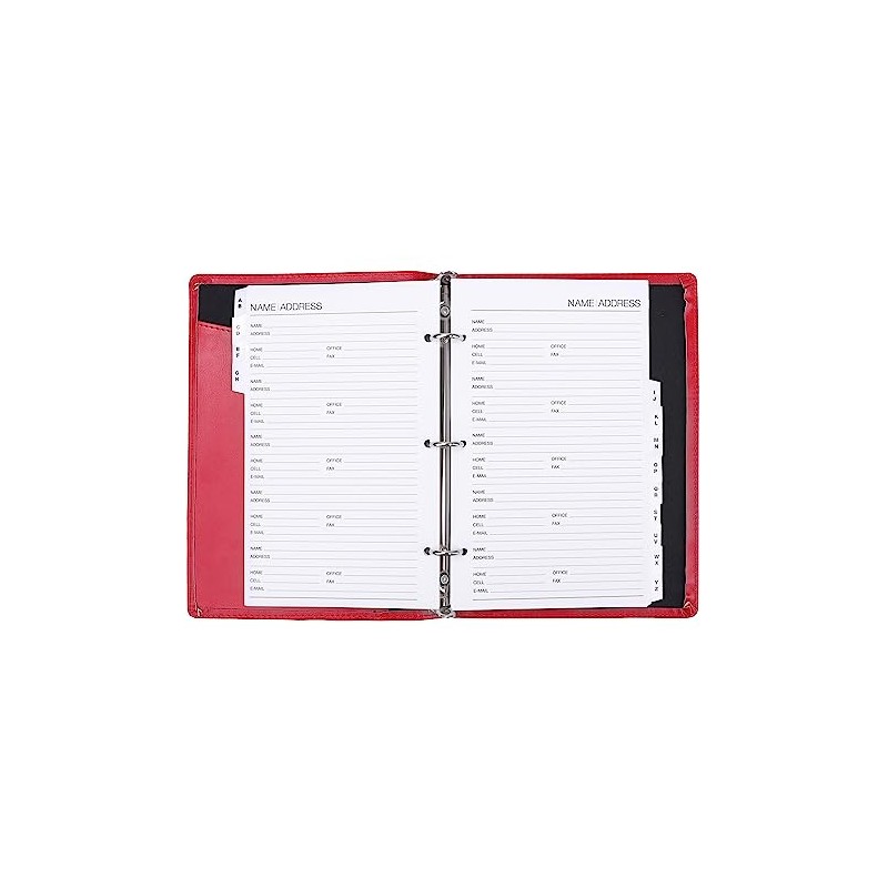 Office Depot Vinyl Ringbound Telephone/Address Book, 6 5/16in. x 9,