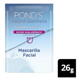 POND'S Mascarilla Hidratante Ácido Hialurónico y vitamina B3 para una piel fresca, hidratada y luminosa 26 g