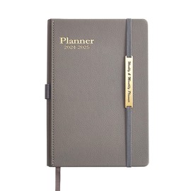 2024-2025 Weekly Planner, Weekly & Monthly Daily - from Jan 2024 - June 2025, A5 (5.5"x8.1") Calendar Academic Year Planner, Hardcover, Pocket,100 GSM Paper - Gray