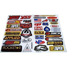Racing Gear Decal Sticker Mx Motocross Dirt Bike ATV 2 Sheets #R203 by Rockstar