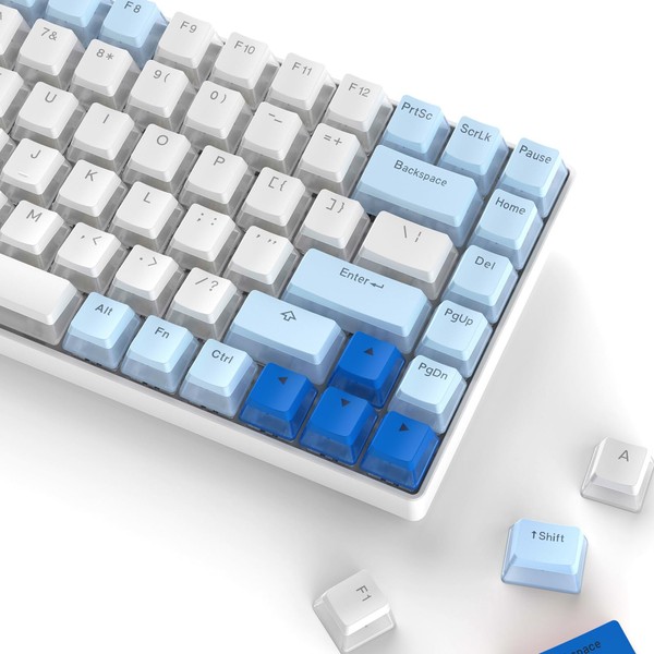 KOVNISE Pudding Keycaps, PBT Keycaps 165 Keys Set Custom Keycap