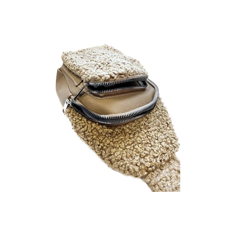 J26 Teddy Fur Belt Bag Crossbody Bum Bag Shoulder Bag