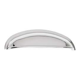 SOTECH Pack of 5 Shell Handles Nickel Polished Chrome BA 96 mm Shell Handle Cabinet Handles Door Handles