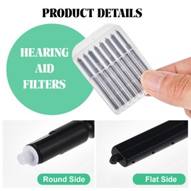 TrelaCo 48 Pcs Hearing Aid Ear Wax Guard Filter Cerumen Stop Cleaning Tool Accessories Hearing Aid Cleaning Kit with Carry Case Compatible with Phonak, Widex, Resound Wax Traps, 6 Packs