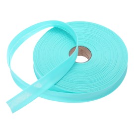 QUARKZMAN 1 Zoll Einzelfalz Schrägband Polyester kontinuierliches Bulk-Schrägband zum Nähen, Säumen, Quilten, Einfassen von Handwerk (Seeblau 50 Yards)