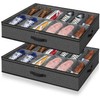 2 Pack Under Bed Shoe Storage Organizer for Closet, Fits
