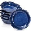 Peohud 6 Pack Ceramic Mini Pie Pans, 6 Inch Small