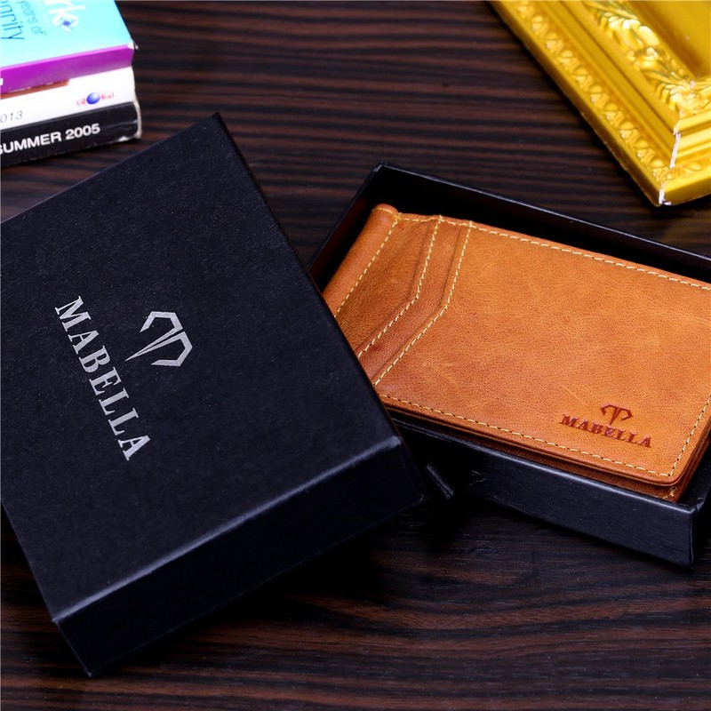 MABELLA RFID Blocking Slim Minimalist Thin Bifold Wallet Mens Gifts