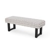 Cassie Boho Fabric Bench, Black Print