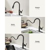Pull Down Single Handle Kitchen Faucet High Arc, One Hole