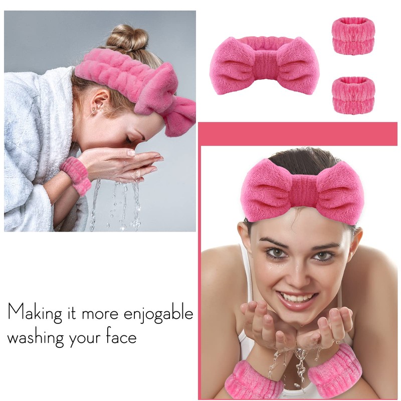 WSYUB WSYUB Spa Headband and Wrist Bands for Makeup &