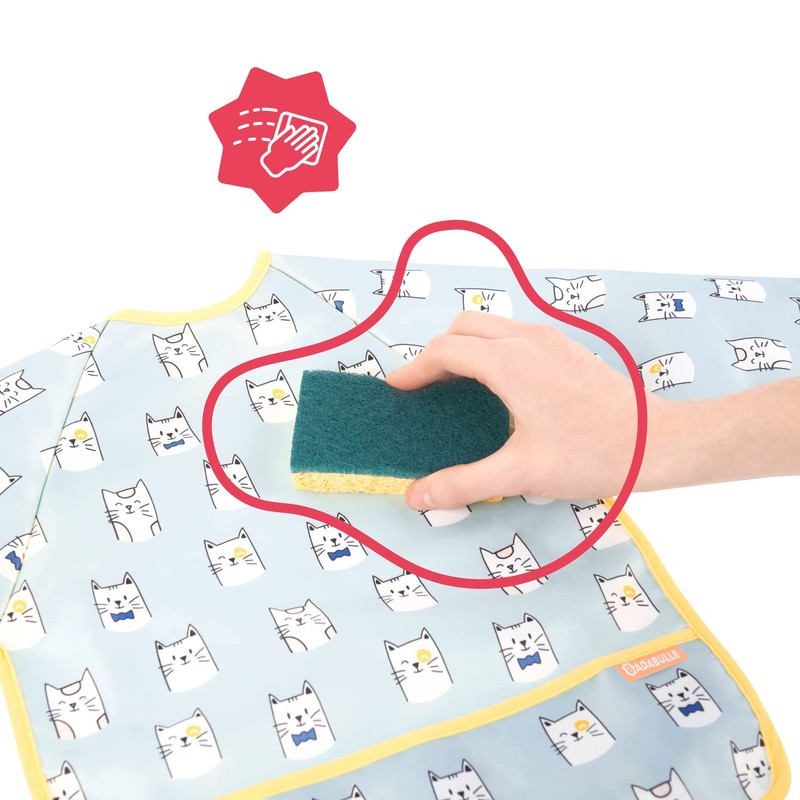 Badabulle Long Sleeve Bib Blue