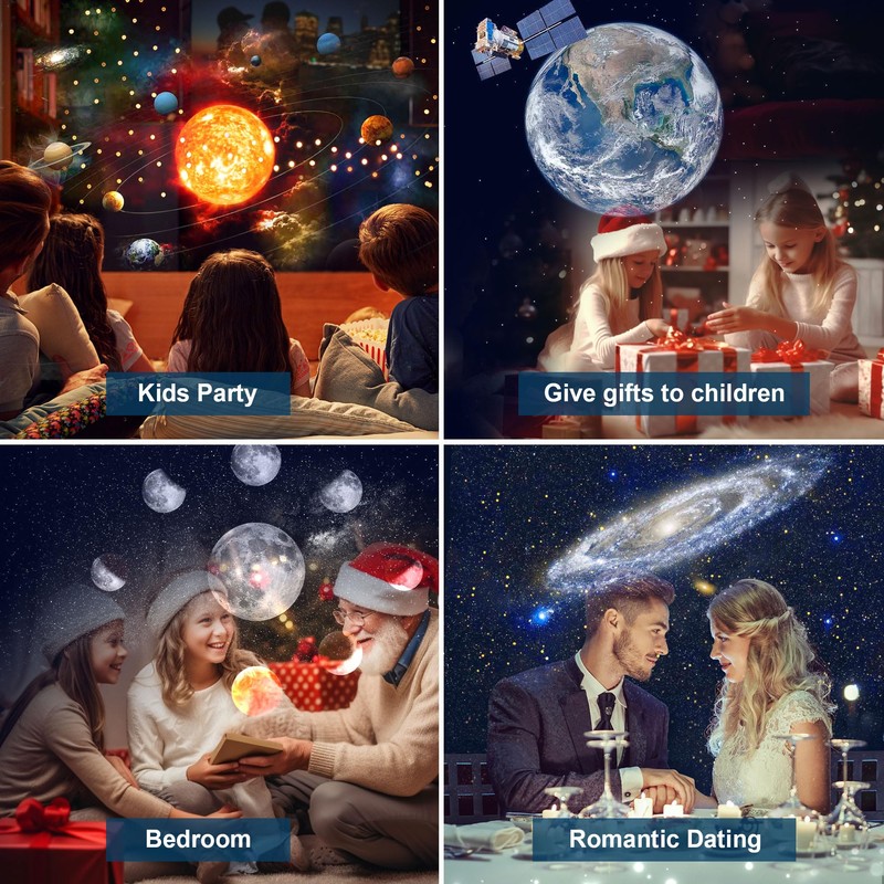 Mexllex Galaxy Projector Light with 12 Film Discs, Planetarium Star