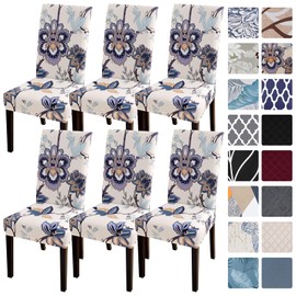 SearchI Fit Stretch Removable Washable Short Dining Chair Covers Slipcover Protector, Spandex Fabric Chair Cover for Dining Room, Hotel, Ceremony