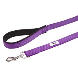 Bunty Middlewood Dog Lead 120cm Long Soft Padded Strong Fabric Dog Puppy Pet Lead with Clip for Collar (Purple)